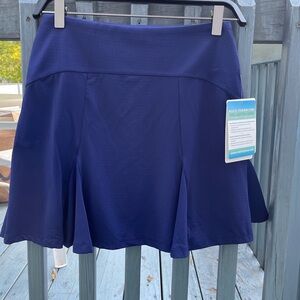 NEW G Lifestyle Women’s Navy Golf Skirt, Godet Flare Skort, Size XS